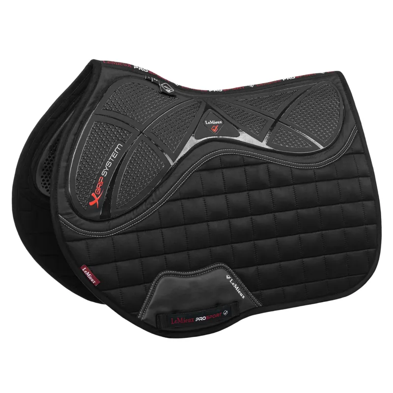 LeMieux X-Grip Twin-Sided EuroJump Square Saddlecloth - Black