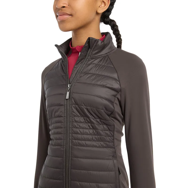 LeMieux Young Rider Josephine Junior Hybrid Quilted Jacket - Cinder-2