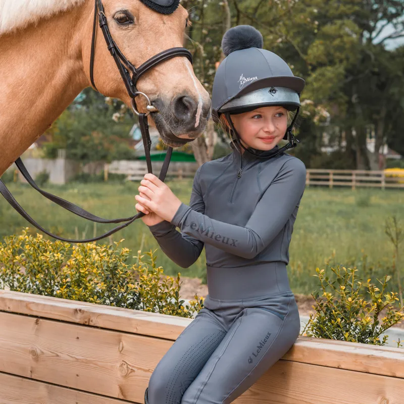 LeMieux Young Rider Junior Base Layer - Slate-3
