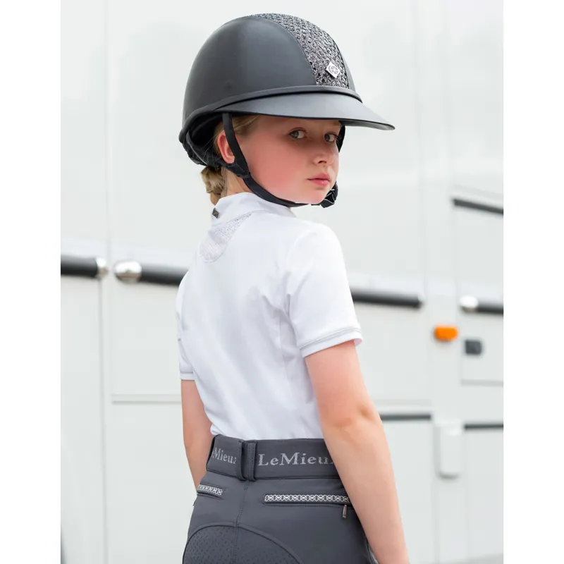 LeMieux Young Rider Belle Junior Show Shirt - White/White-5