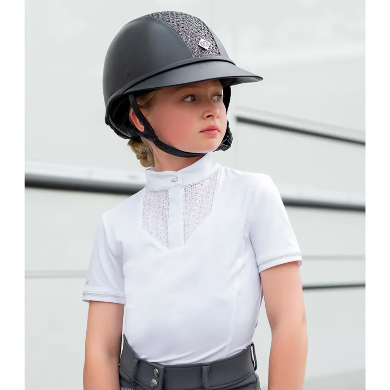 LeMieux Young Rider Belle Junior Show Shirt - White/White-6