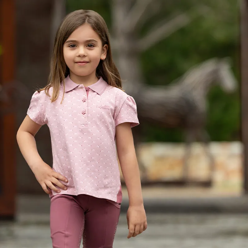 LeMieux Mini Junior Girls Polo Shirt - Blossom-4