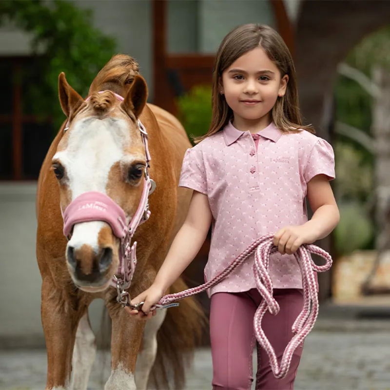 LeMieux Mini Junior Girls Polo Shirt - Blossom-7
