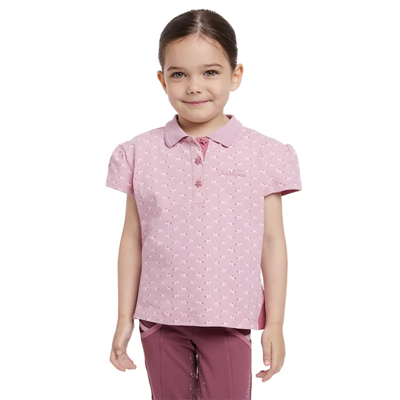 LeMieux Mini Junior Girls Polo Shirt - Blossom