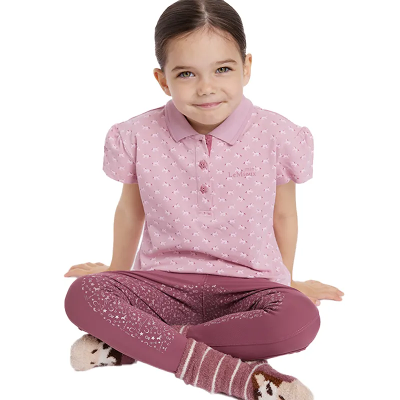 LeMieux Mini Junior Girls Polo Shirt - Blossom-8