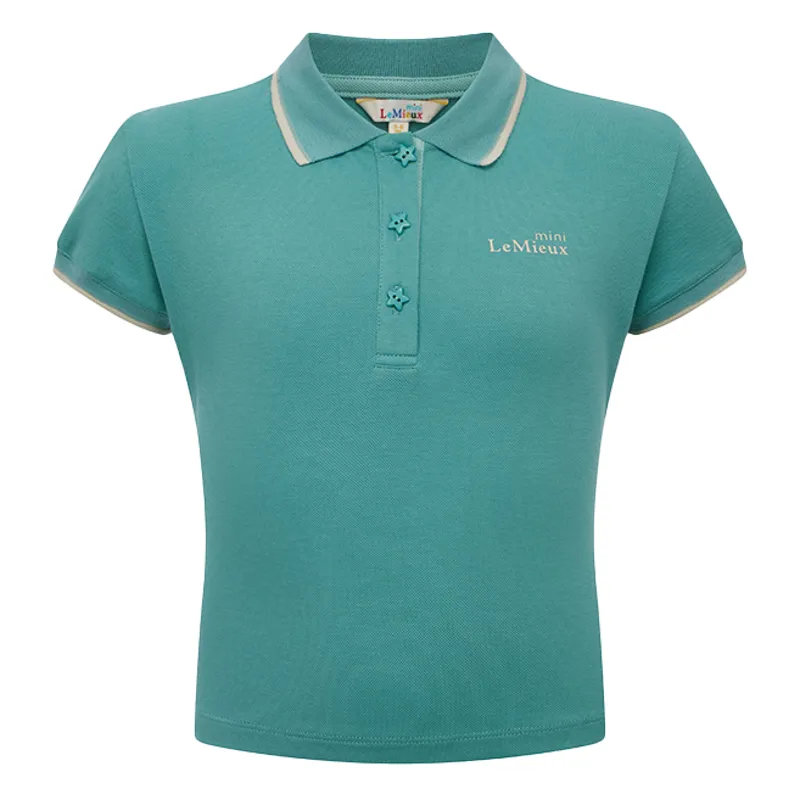 LeMieux Mini Junior Polo Shirt - Lagoon-1