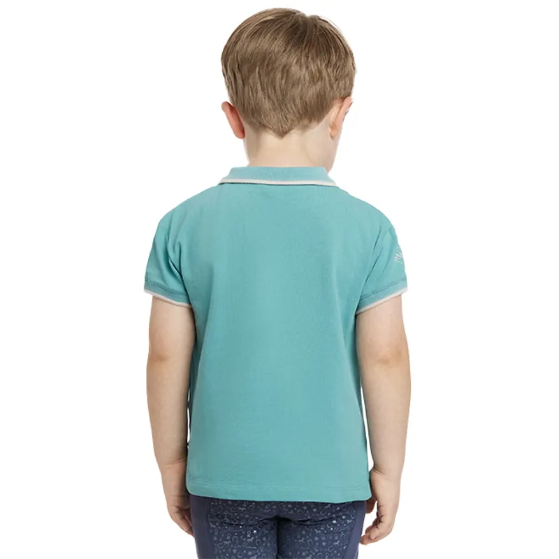 LeMieux Mini Junior Polo Shirt - Lagoon-2
