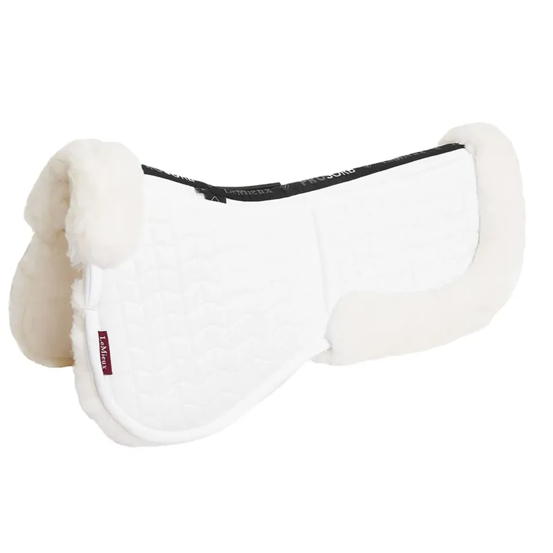 LeMieux Merino+ Dressage Half Pad - White/White-1