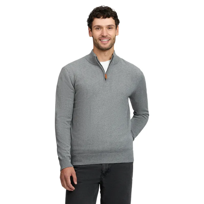 LeMieux Mens Quarter Zip Knit Sweatshirt - Grey