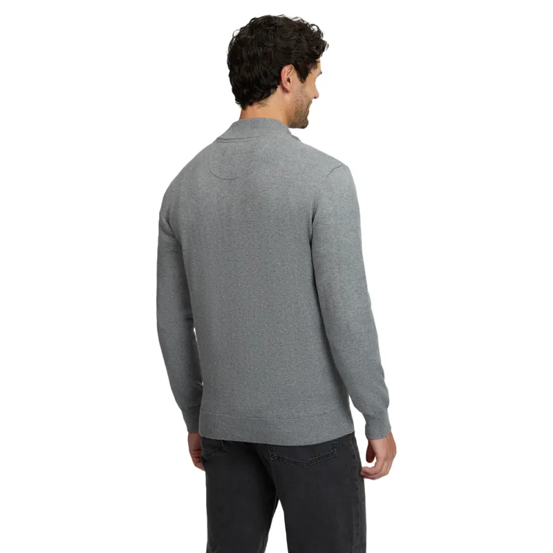 LeMieux Mens Quarter Zip Knit Sweatshirt - Grey-1