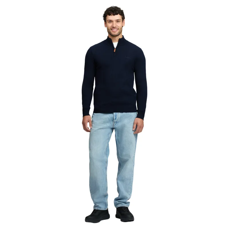 LeMieux Mens Quarter Zip Knit Sweatshirt - Navy-3