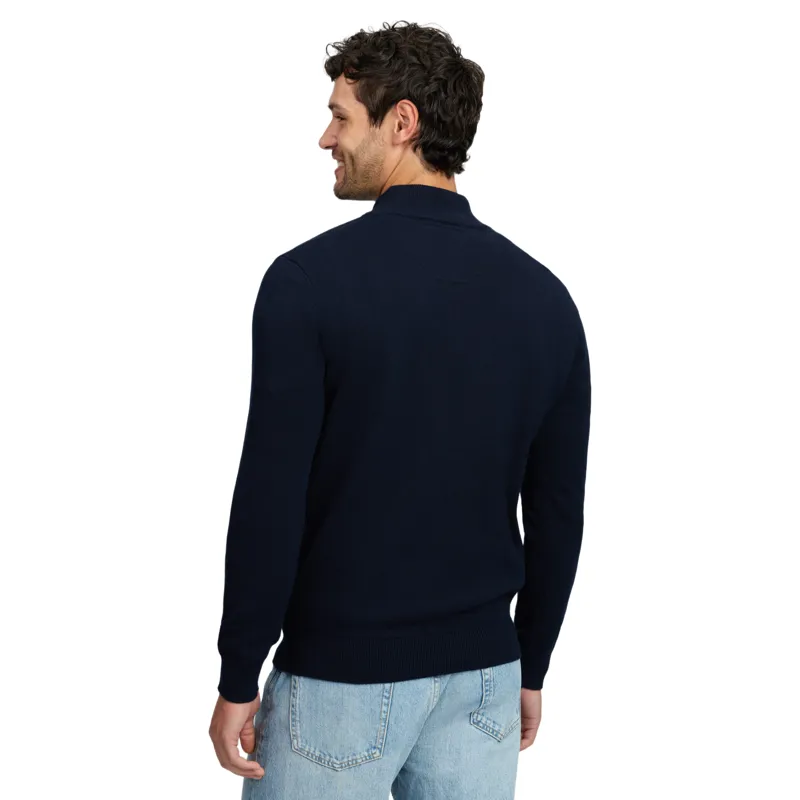 LeMieux Mens Quarter Zip Knit Sweatshirt - Navy-1