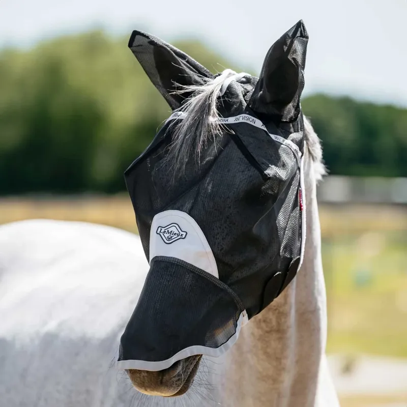 LeMieux 360 Vision Full Fly Mask - Grey
