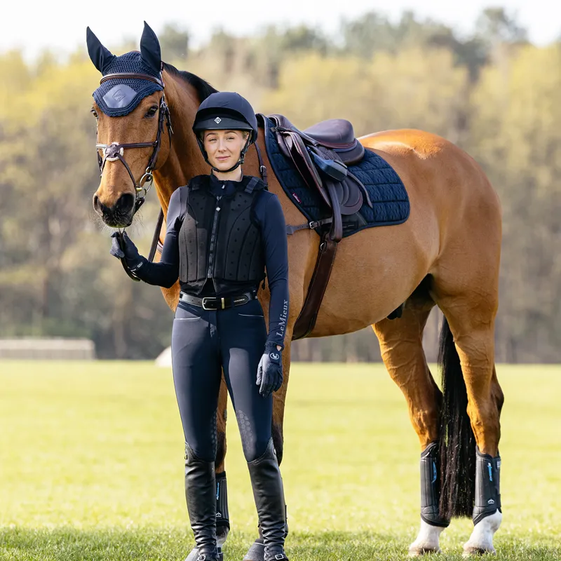 LeMieux 3D Mesh Self-Cool Eurojump Saddlecloth - Navy-4