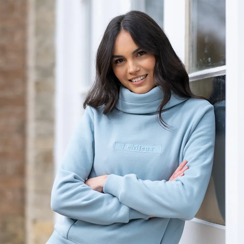 LeMieux Adele Funnel Neck Ladies Sweatshirt - Glacier-4
