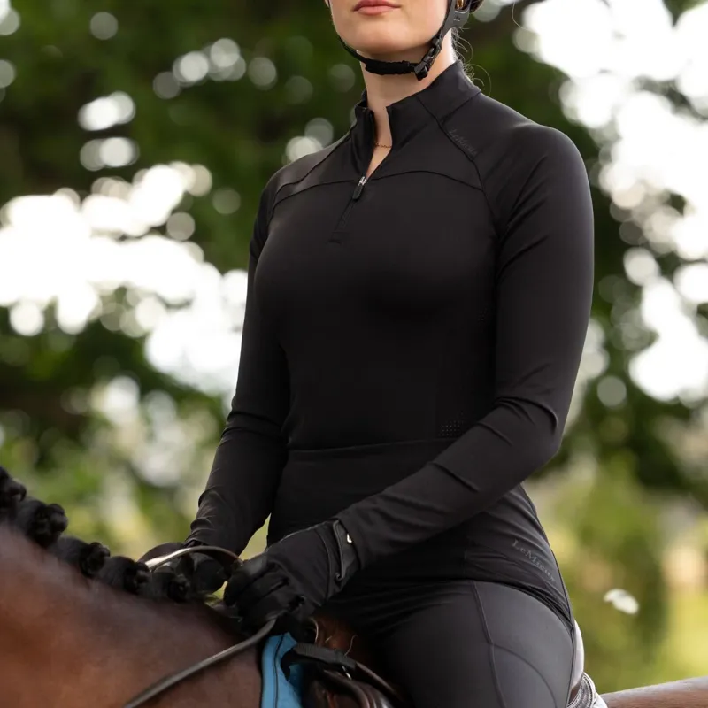 LeMieux Airflow Womens Long Sleeve Base Layer - Black-6