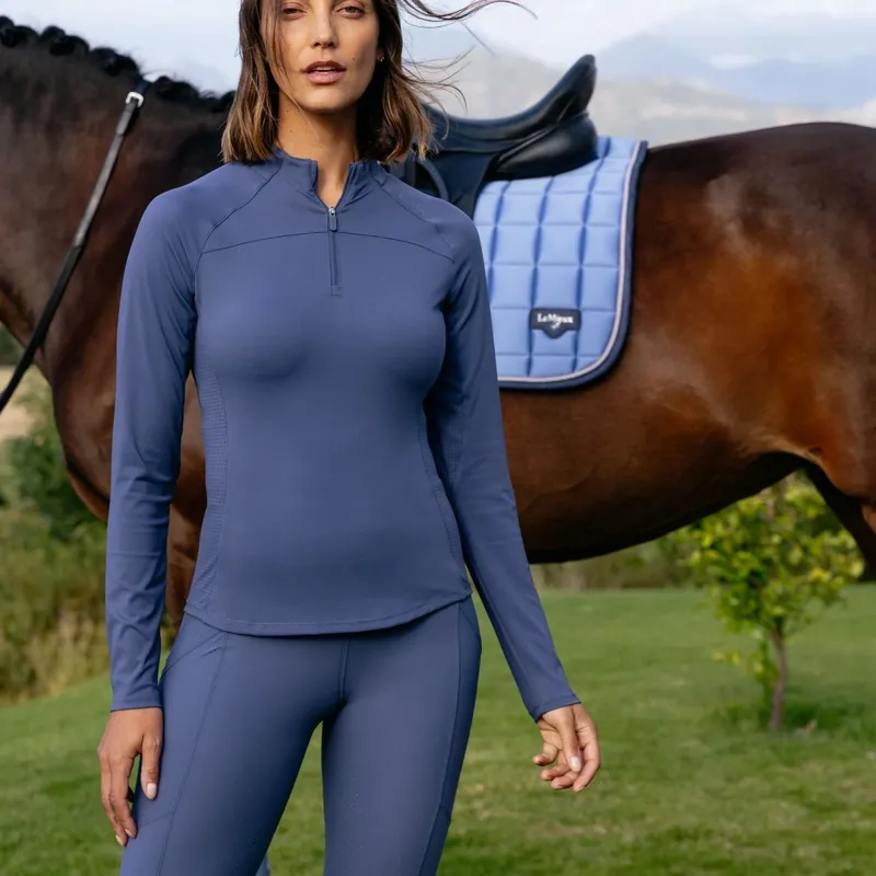 LeMieux Airflow Womens Long Sleeve Base Layer - Shadow-7