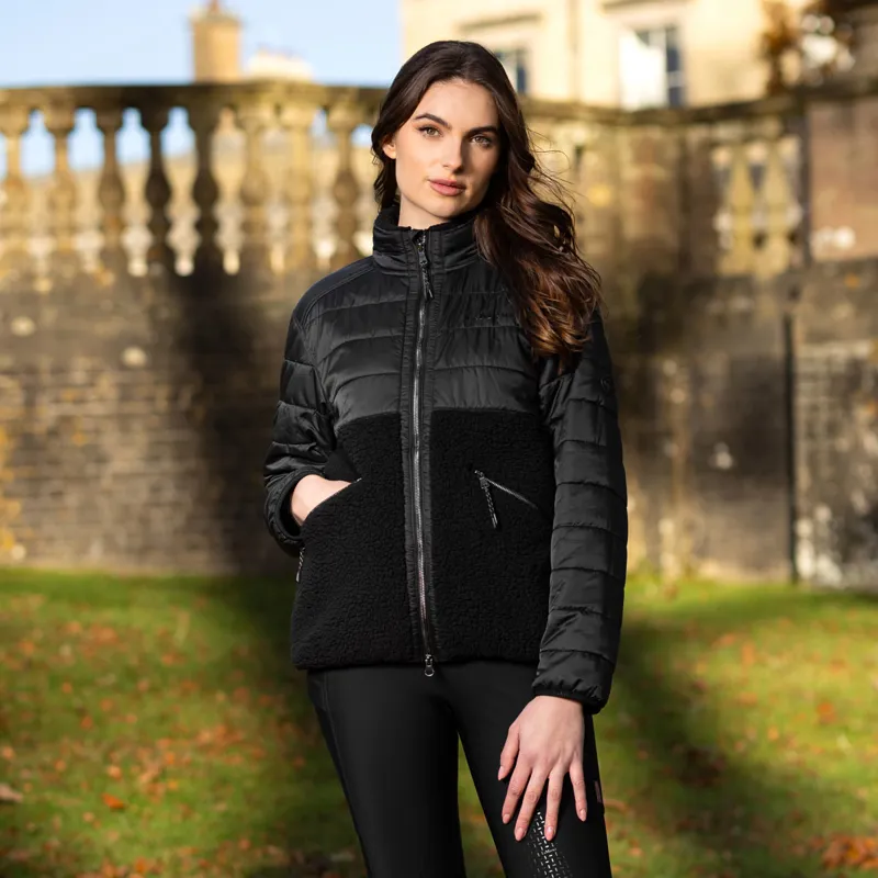 LeMieux Alissa Hybrid Fleece Ladies Jacket - Black-4