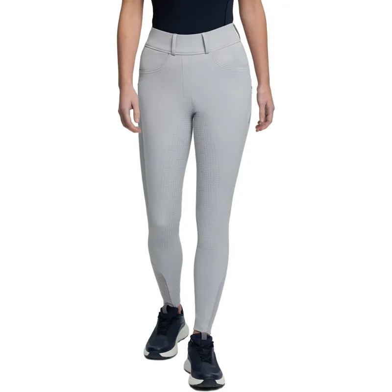 LeMieux Amy Full Grip Womens Bregging Riding Tights - Light Grey-1
