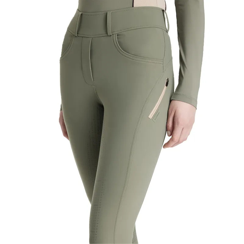 LeMieux Amy Full Grip Ladies Bregging Riding Tights - Rosemary-3