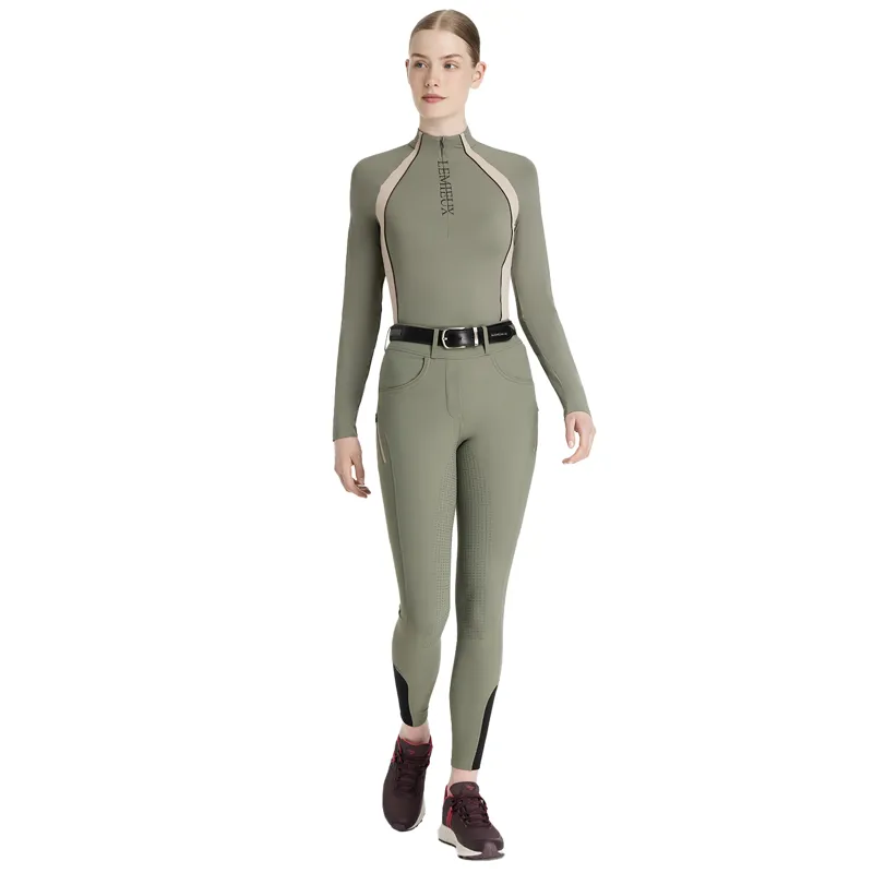LeMieux Amy Full Grip Ladies Bregging Riding Tights - Rosemary-4