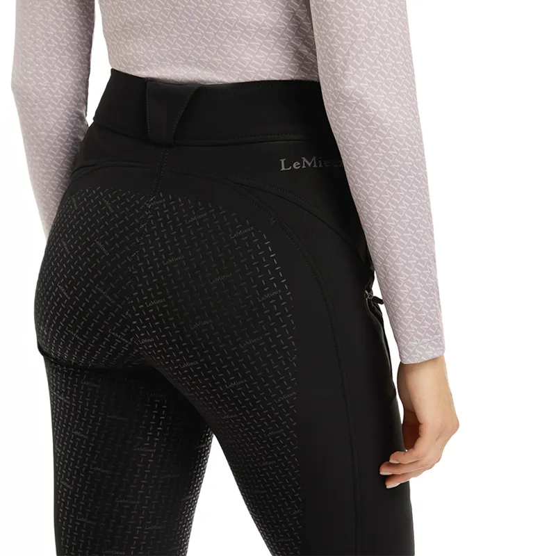 LeMieux Amy Full Grip Ladies Brushed Bregging Riding Tights - Black-2