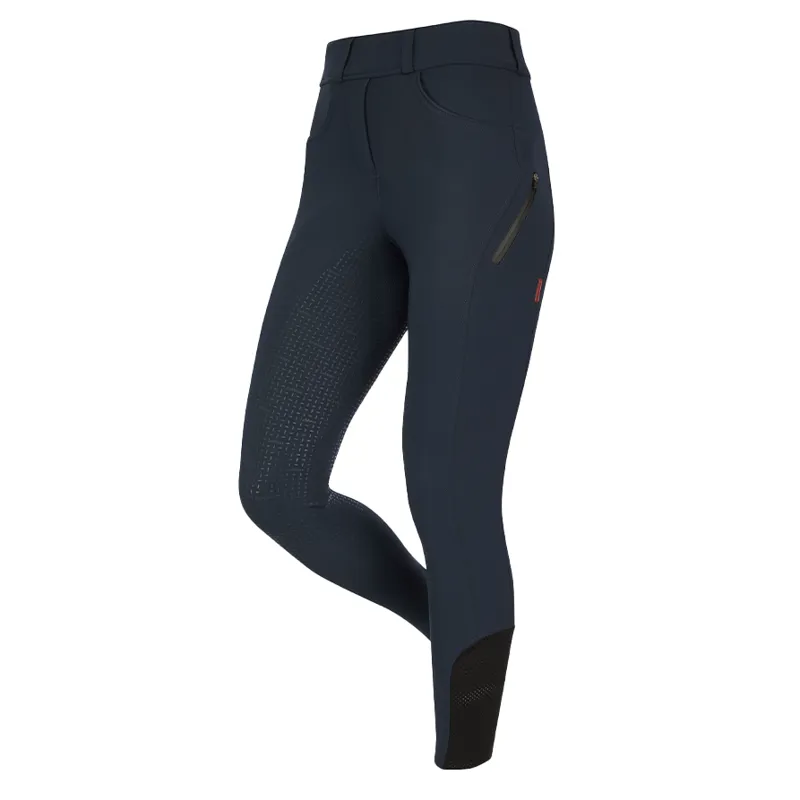 LeMieux Amy Full Grip Ladies Brushed Bregging Riding Tights - Navy-4
