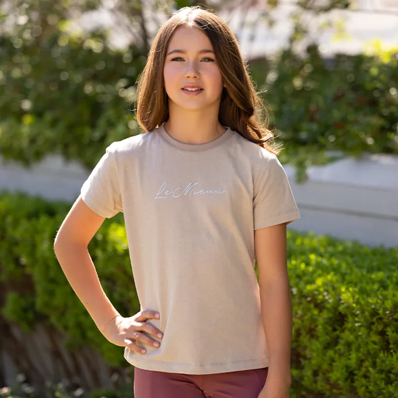 LeMieux Young Rider Arianna Junior T-Shirt - Almond-2