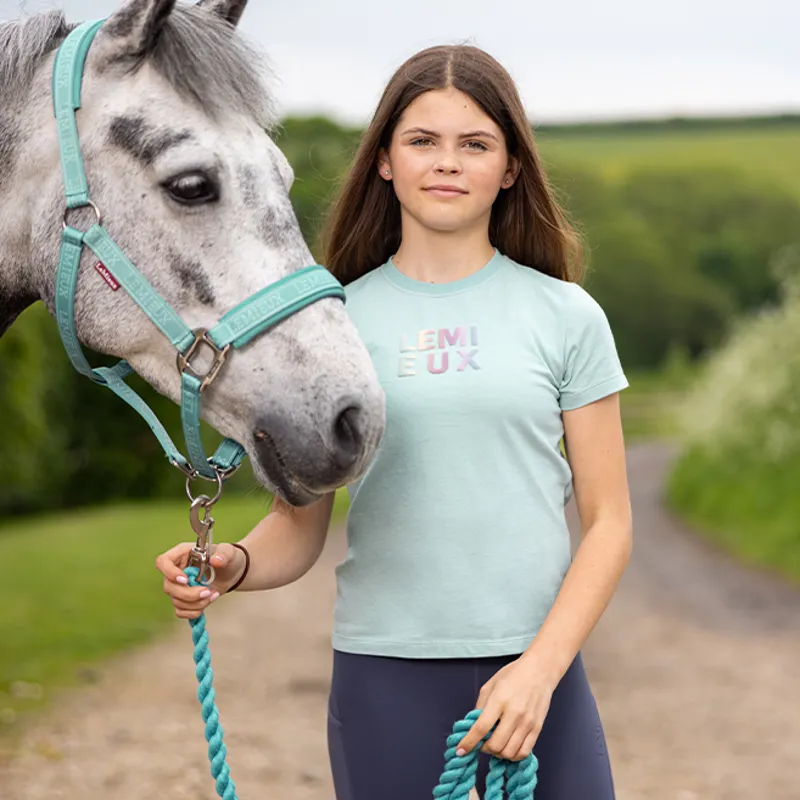 LeMieux Young Rider Arianna Junior T-Shirt - Aqua-6