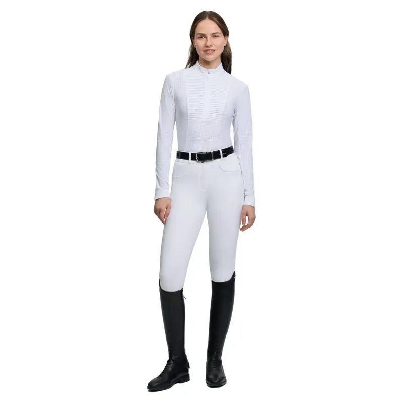 LeMieux Arielle Womens Long Sleeve Show Shirt - White Pre-Order-1