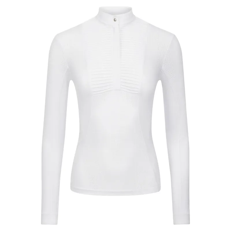 LeMieux Arielle Womens Long Sleeve Show Shirt - White Pre-Order-2