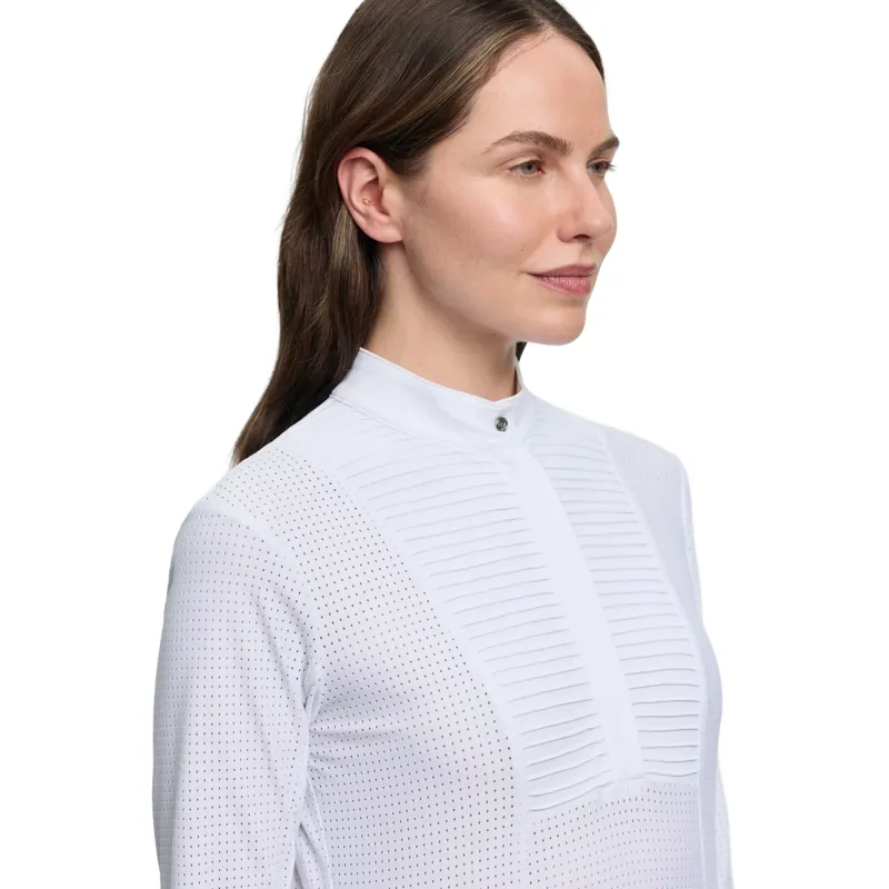 LeMieux Arielle Womens Long Sleeve Show Shirt - White Pre-Order-5