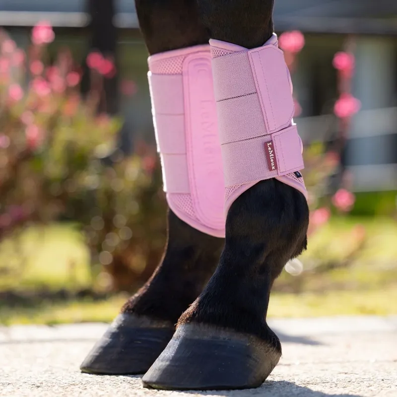 LeMieux Arika Mesh Brushing Boots - Fondant-2