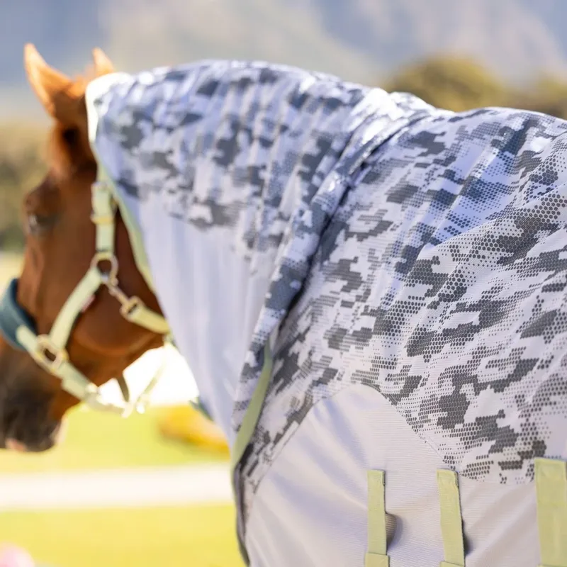LeMieux Arika Camo-Tek Combo Neck Fly Rug - Macaron-1