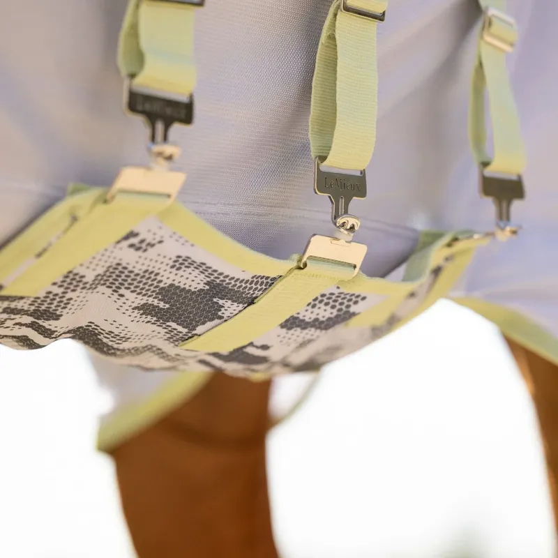 LeMieux Arika Camo-Tek Combo Neck Fly Rug - Macaron-3