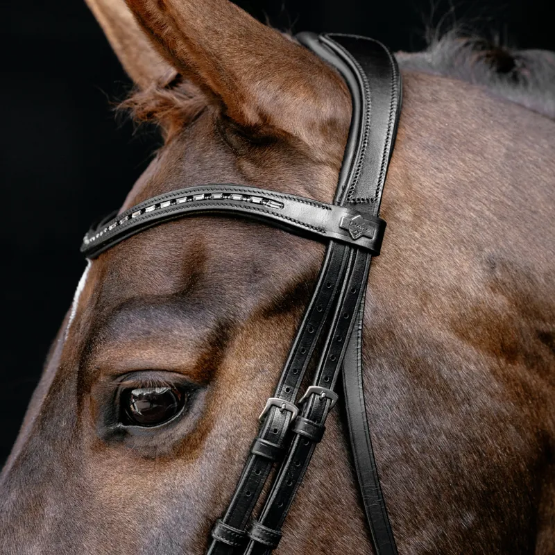 LeMieux Arika Dressage Bridle - Black/Silver-2