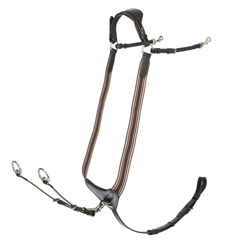 LeMieux Arika Elasticated Breastplate - Havana/Silver