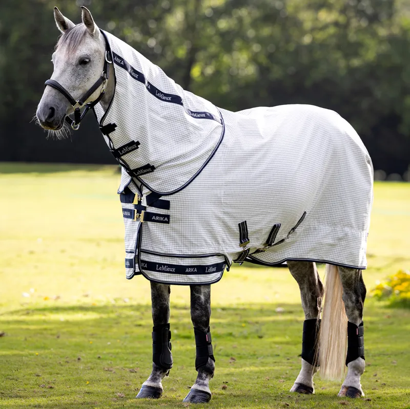 LeMieux Arika Combo Neck Field Rug - White-1