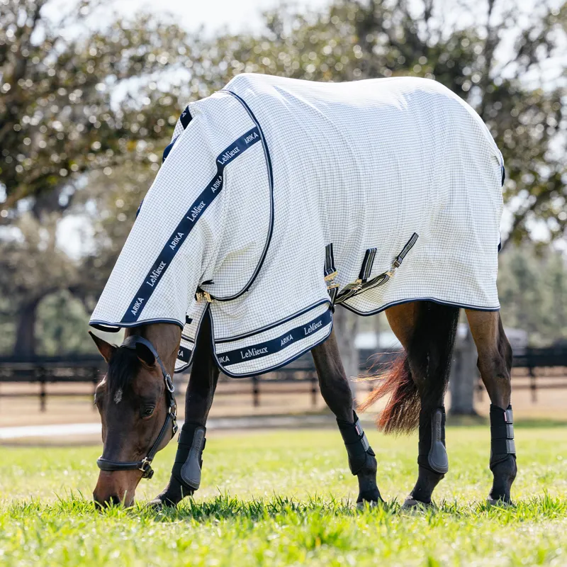 LeMieux Arika Combo Neck Field Rug - White-5