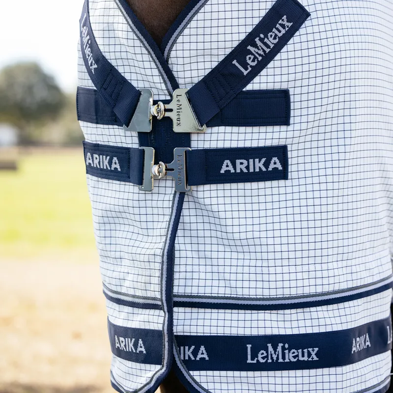LeMieux Arika Combo Neck Field Rug - White-4