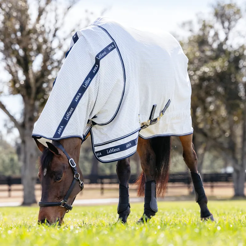 LeMieux Arika Combo Neck Field Rug - White-2