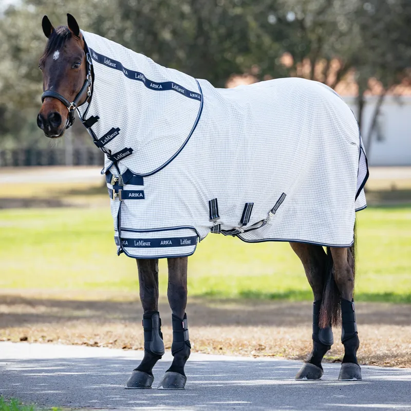 LeMieux Arika Combo Neck Field Rug - White-9