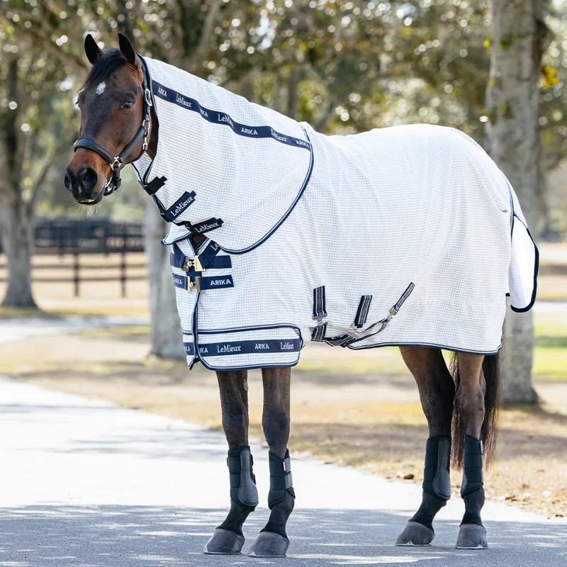 LeMieux Arika Combo Neck Field Rug - White-3