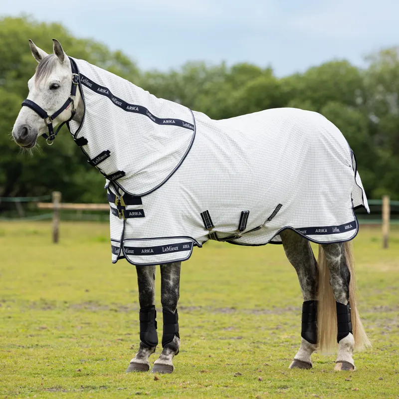 LeMieux Arika Combo Neck Field Rug - White