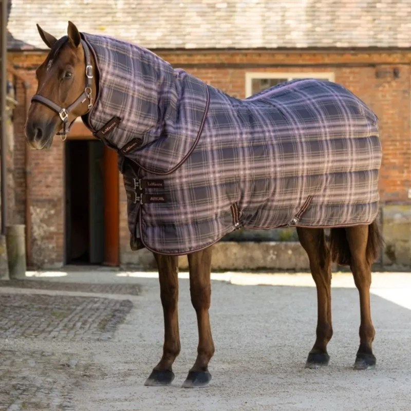 LeMieux Arika Check 200g Detachable Neck Stable Rug - Cocoa