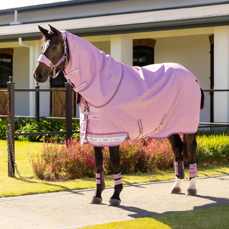 LeMieux Arika Ripstop 600D 50g Detachable Neck Turnout Rug - Fondant-7