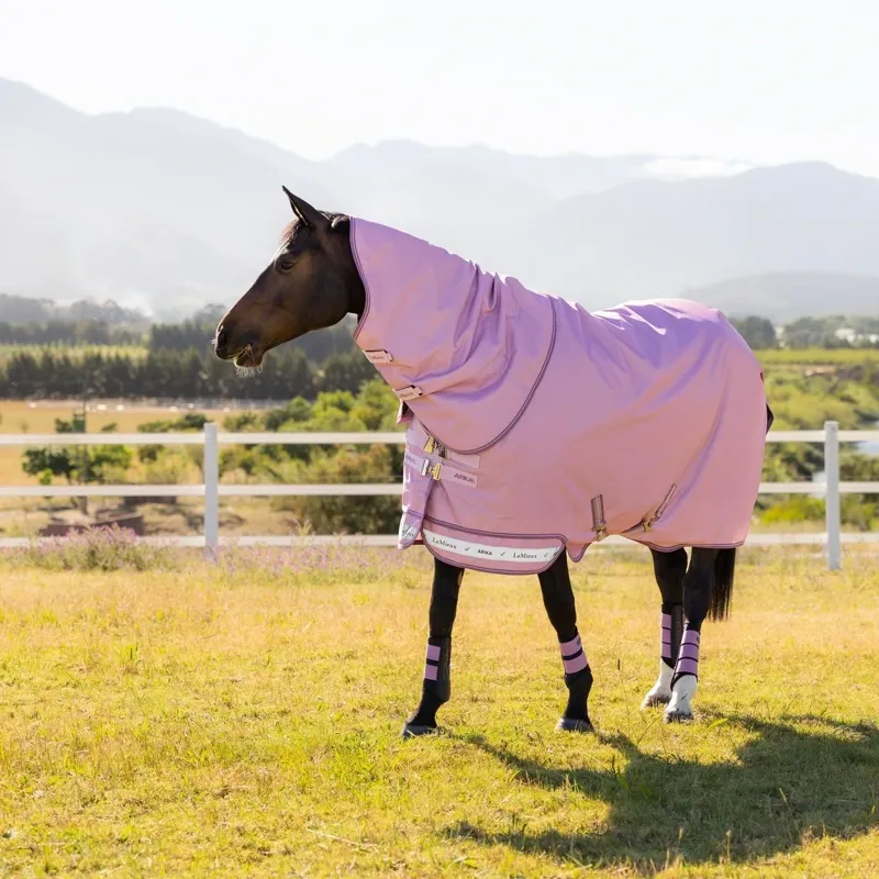 LeMieux Arika Ripstop 600D 50g Detachable Neck Turnout Rug - Fondant-8