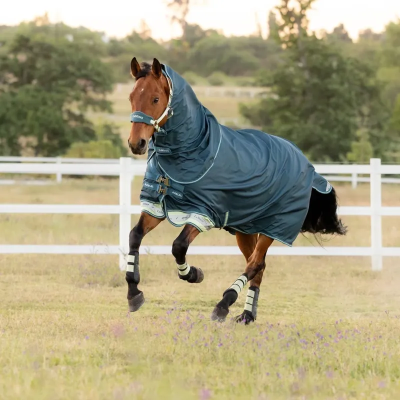 LeMieux Arika Ripstop 600D 50g Detachable Neck Turnout Rug - Jungle-1