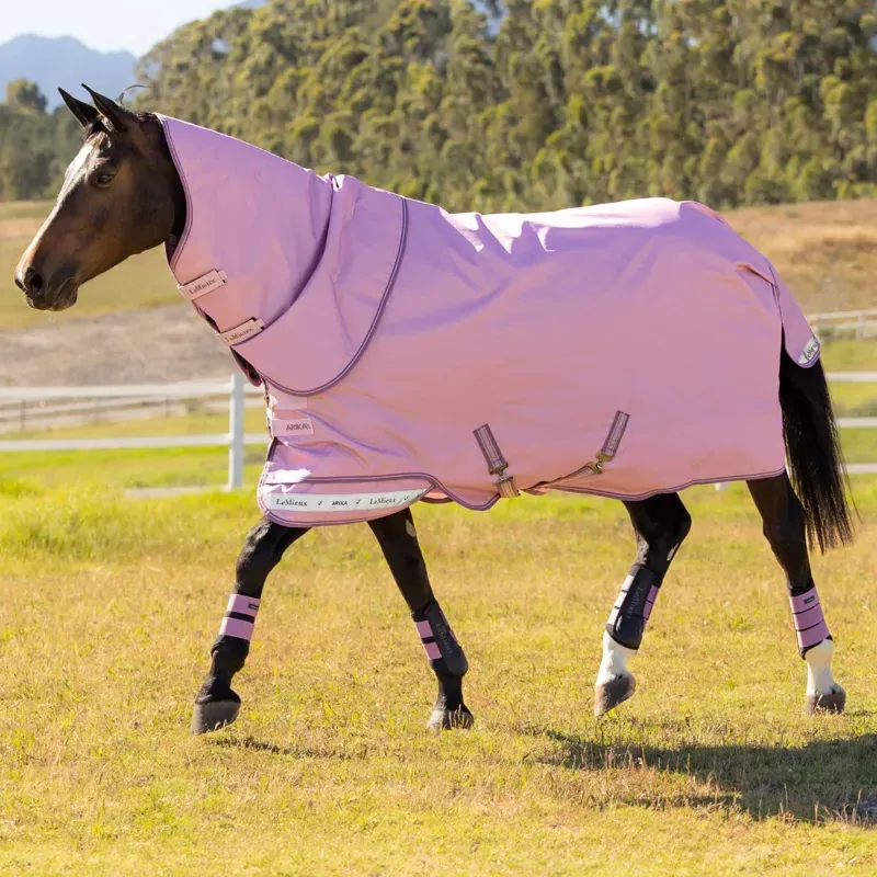 LeMieux Arika Ripstop 600D 0g Detachable Neck Turnout Rug - Fondant-1