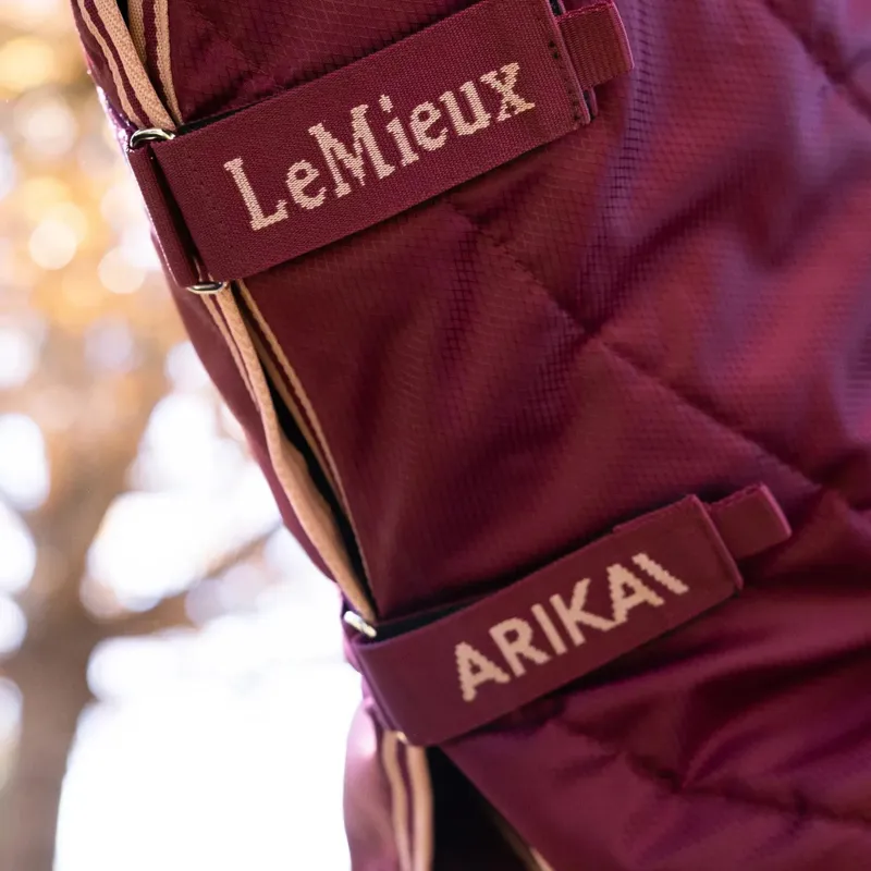 LeMieux Arika Stable-Tek 100g Detachable Neck Stable Rug - Blackberry-5